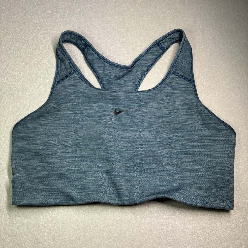 NIKE Blue Racerback Sports Bra Size XL Workout Gym Athletic‎ Medium Support